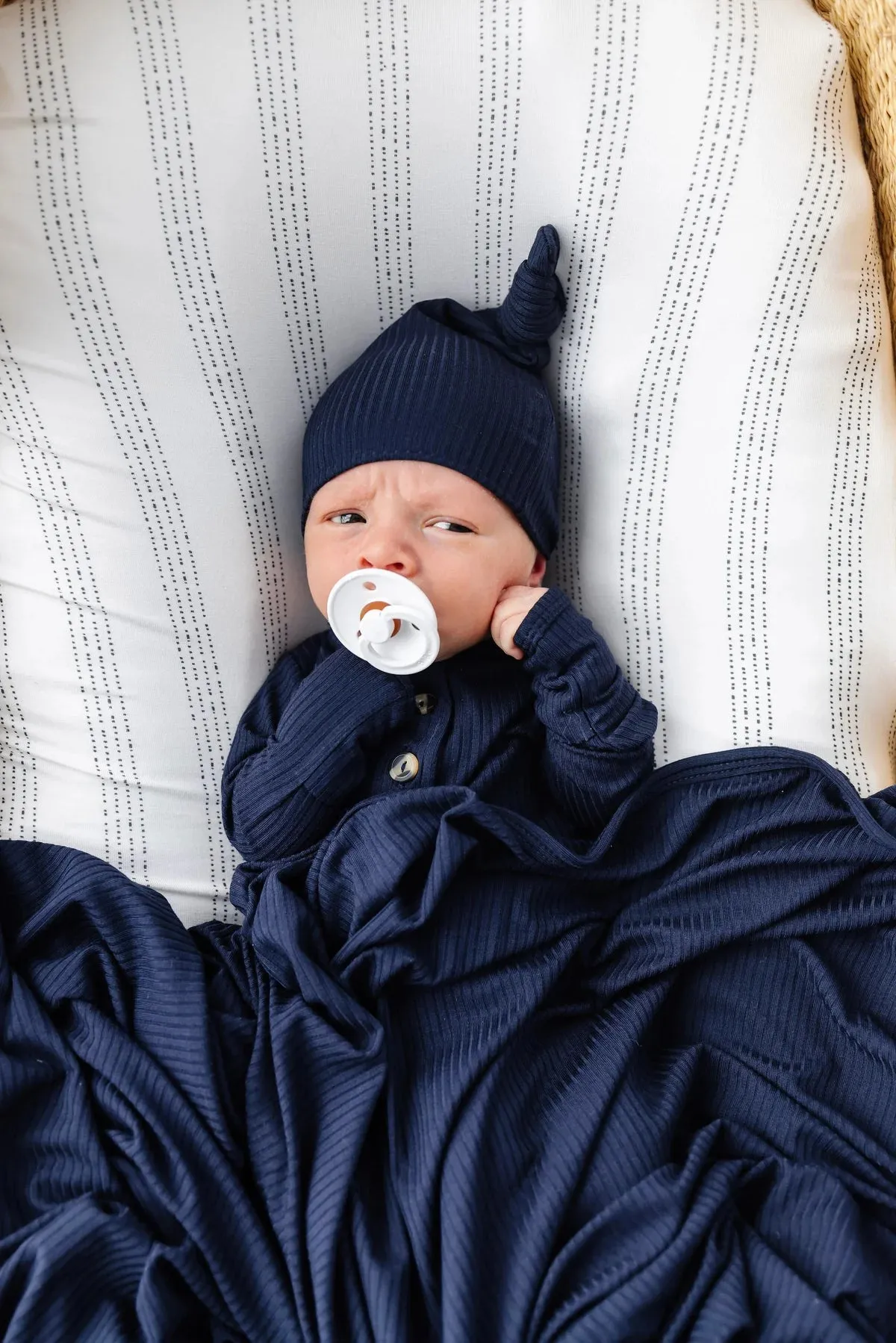 Hayden Ribbed Swaddle Blanket