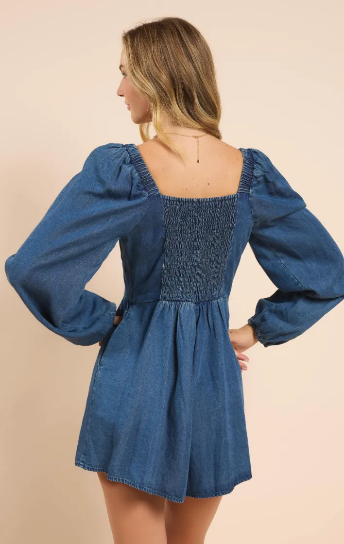 its pouring smocked back romper