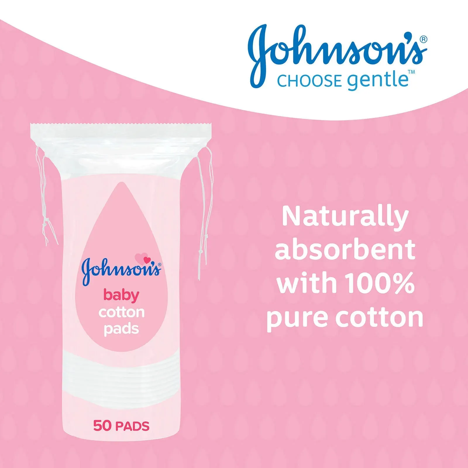 Johnson's Baby Cotton Pads 50 Pads