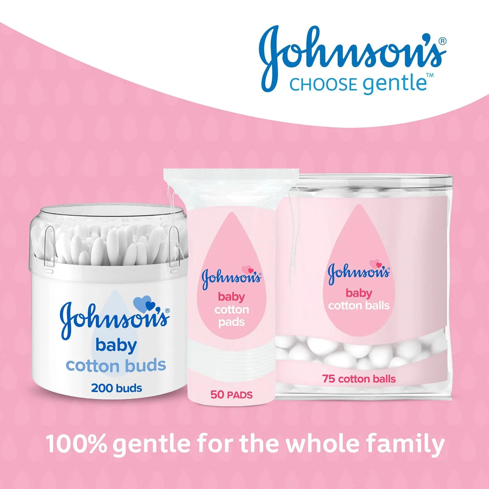 Johnson's Baby Cotton Pads 50 Pads
