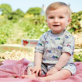 Jojo Maman Bebe Farm Print Baby Romper