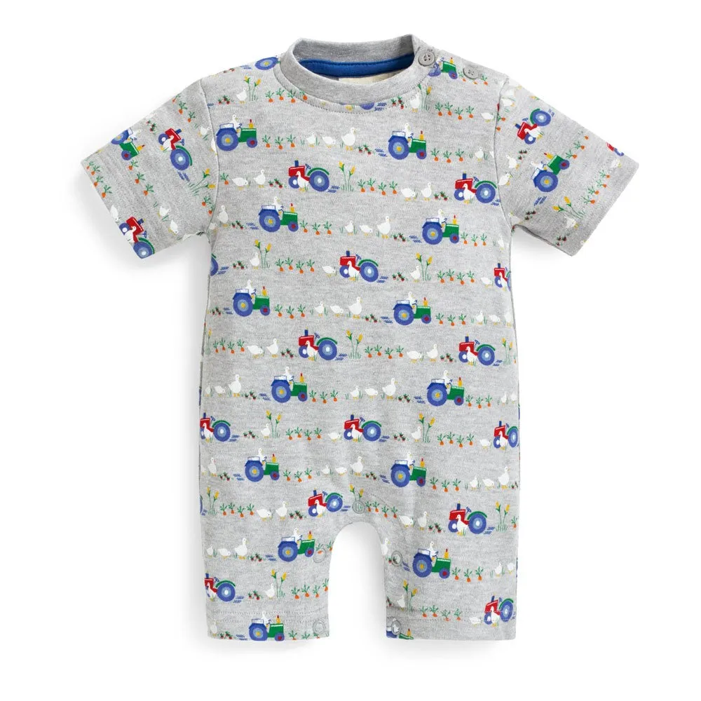 Jojo Maman Bebe Farm Print Baby Romper