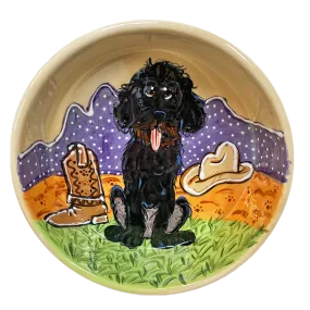LABRADOODLE DOO - 8" Bowl Hand painted by Debby Carman