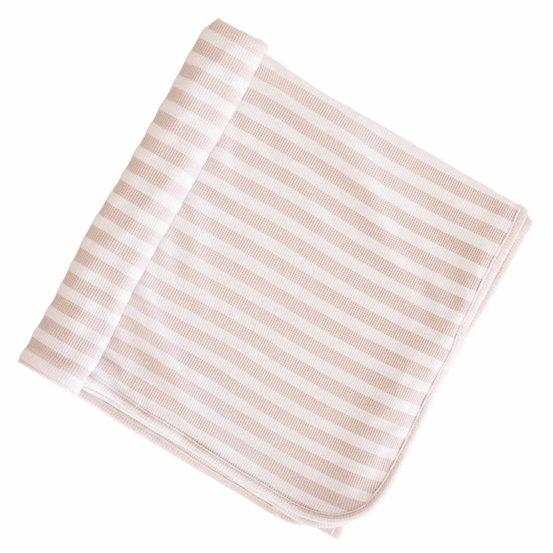 Latte Stripes Waffle Oversized Swaddle Blanket