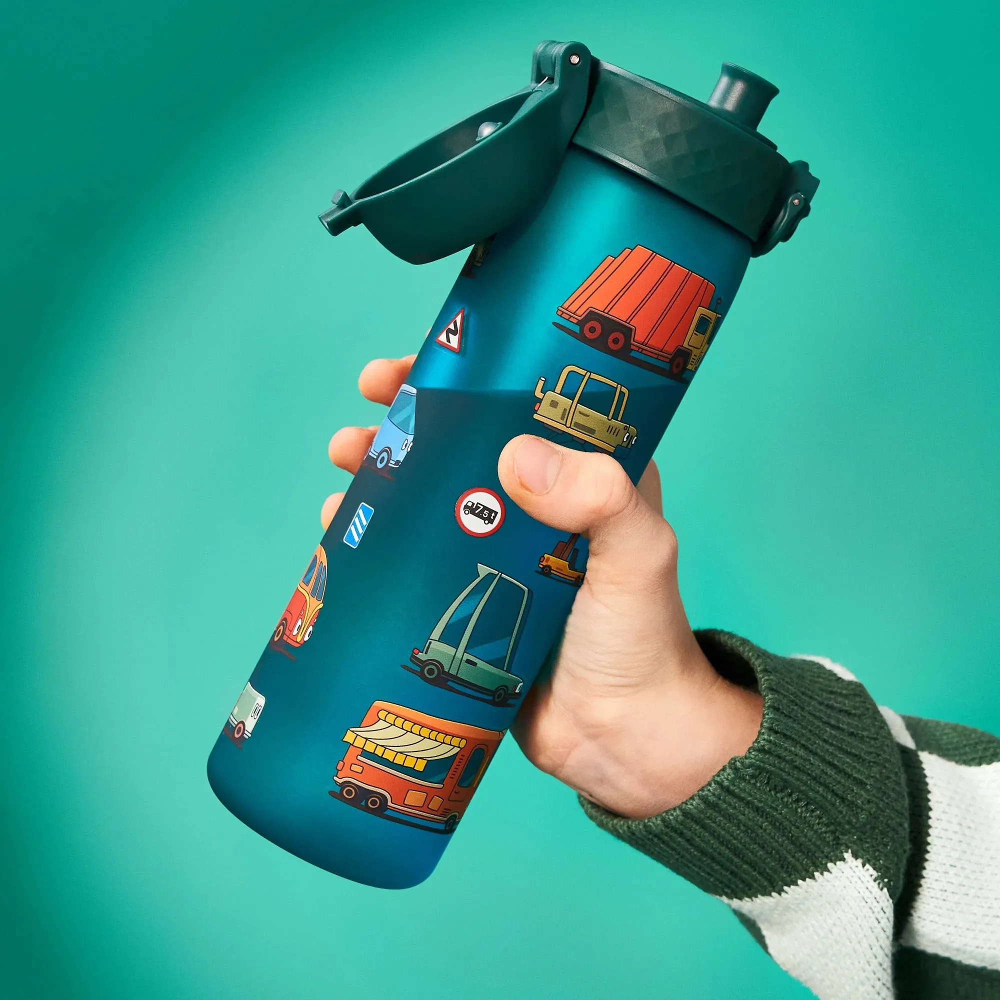Leak Proof Slim Water Bottle, Recyclon, Automobile, 500ml (18oz)