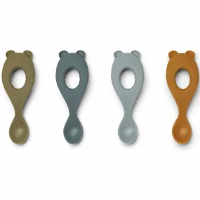 Liewood Liva Silicone Spoon 4-Pack Blue Multi Mix