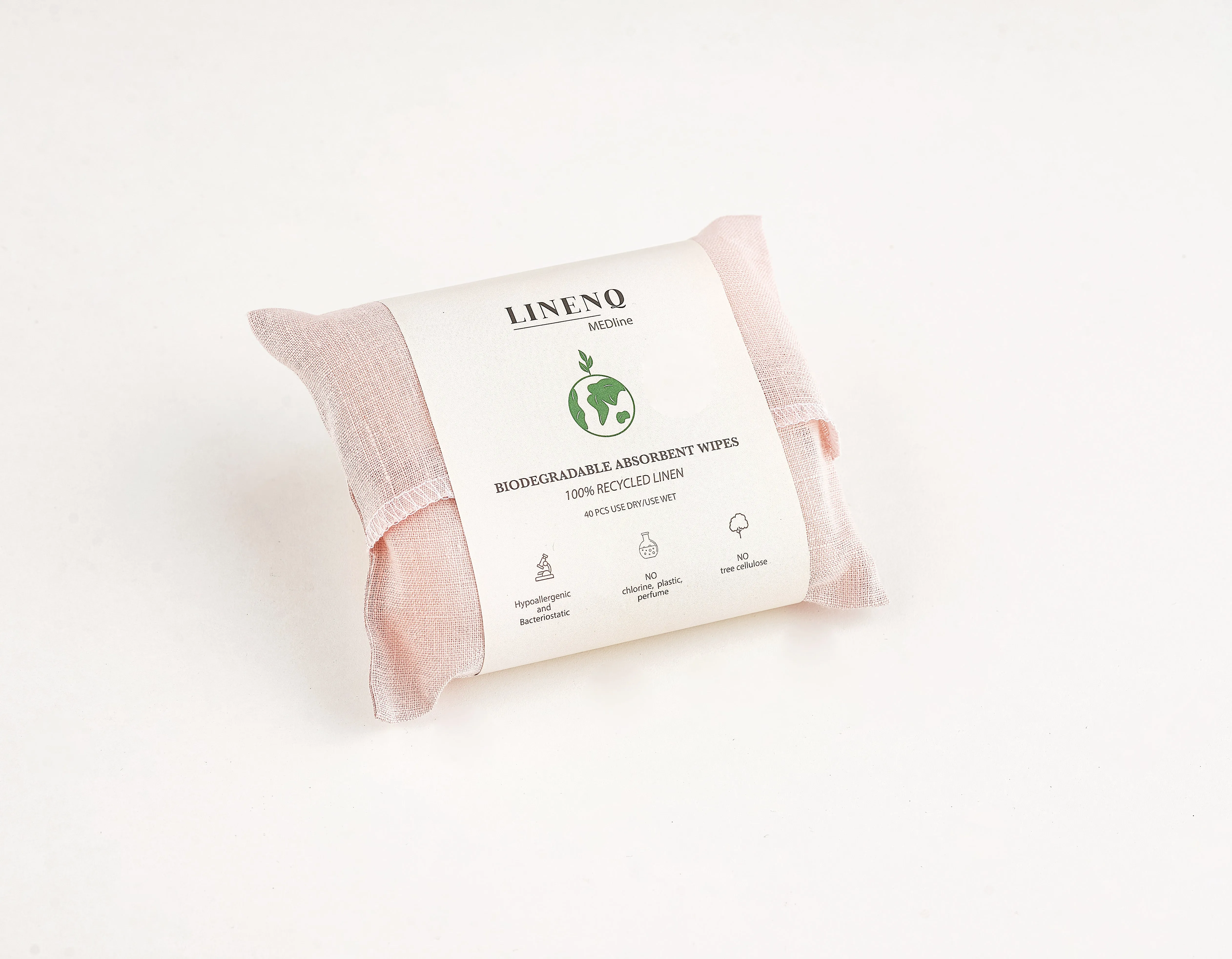 Linen and cotton baby wipes