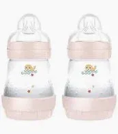 MAM Easy Start Anti-Colic Feeding Bottles 0 Months Twin Pack Pink