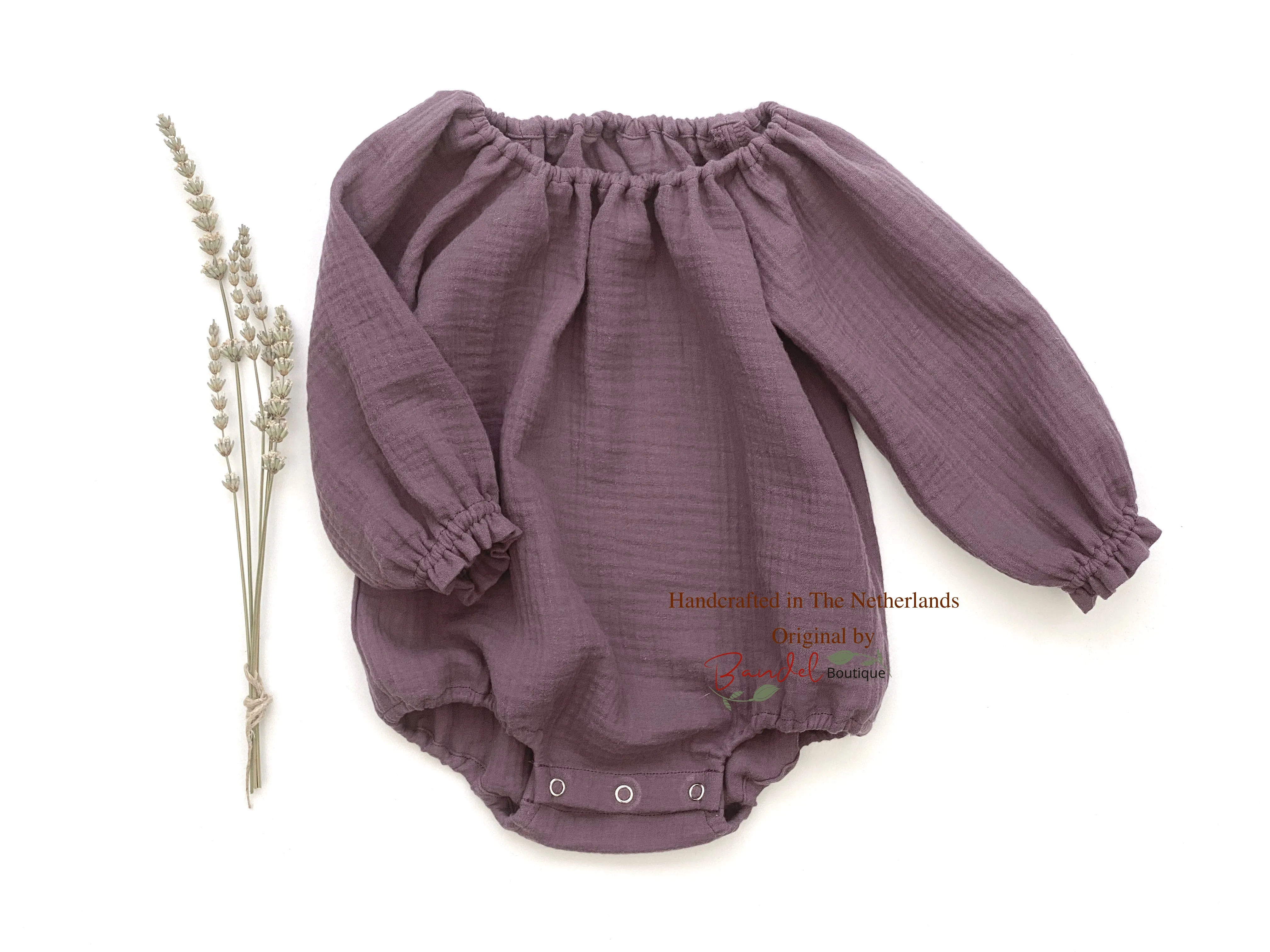 Mauve Double Gauze Romper