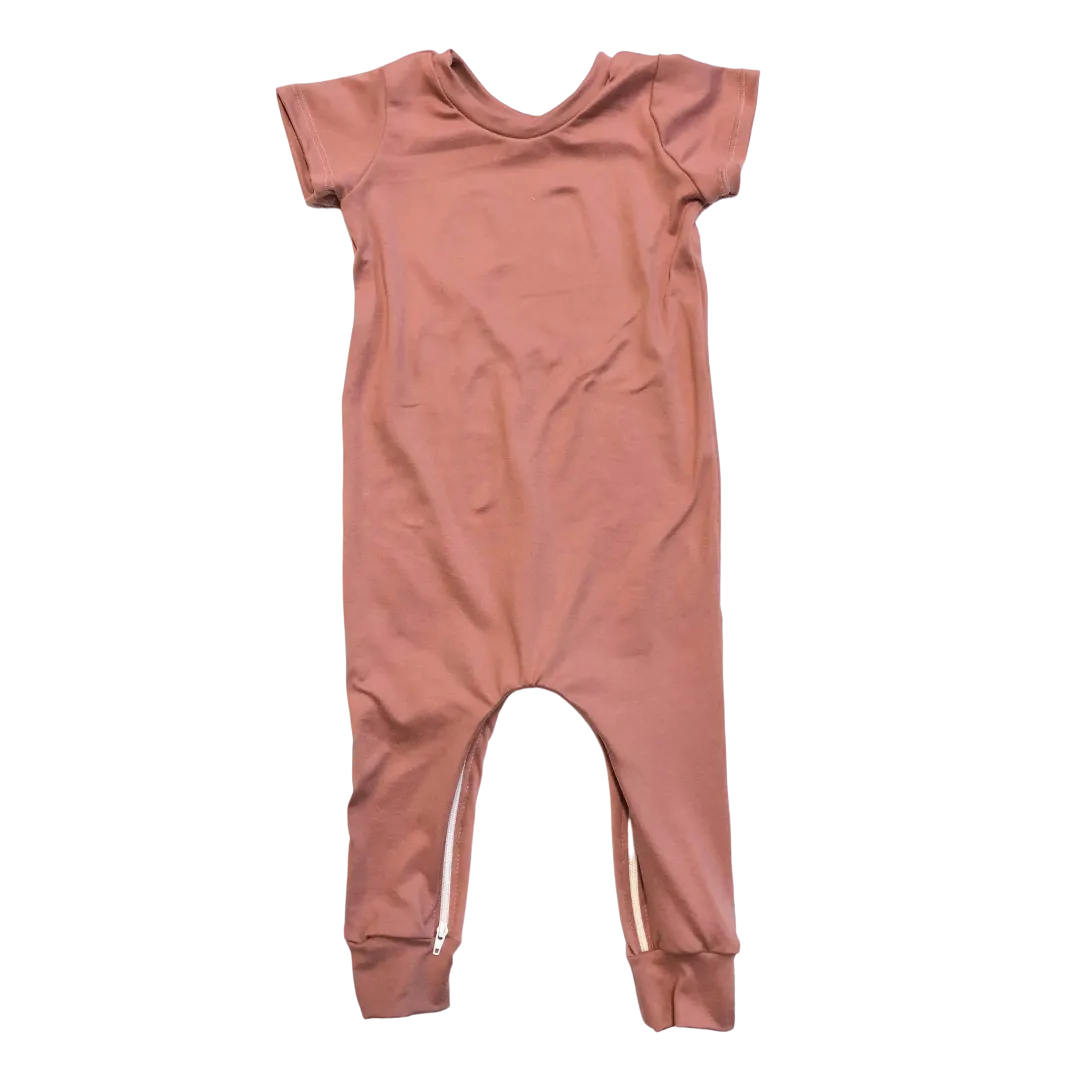 Mauve Zip Baby Romper