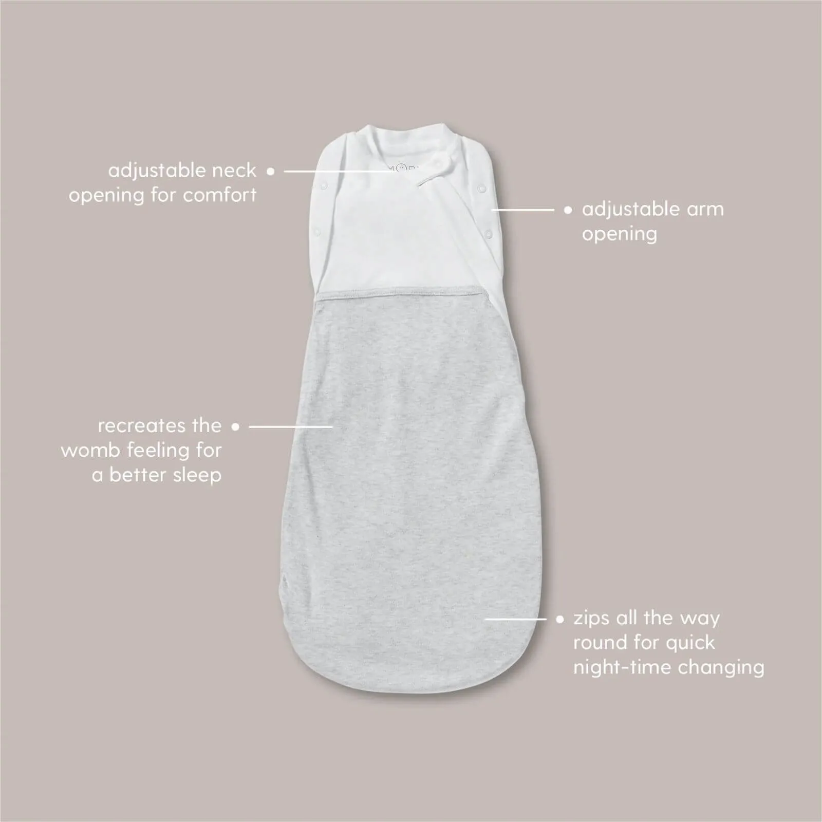 MORI Newborn Swaddle Bag (Grey)