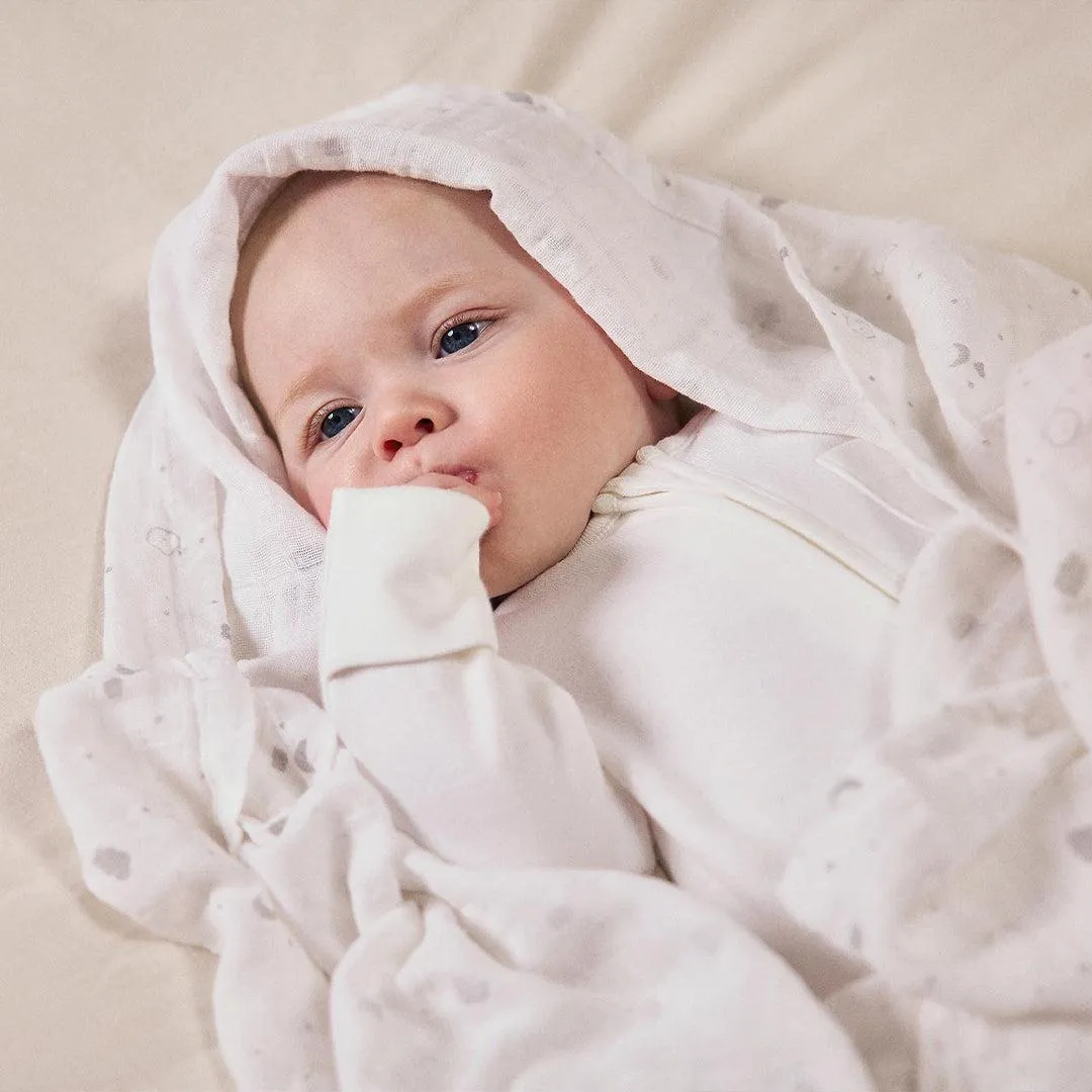 MORI Pre-Washed Large Muslin Swaddle - White