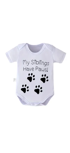 My Siblings Have Paws Romper