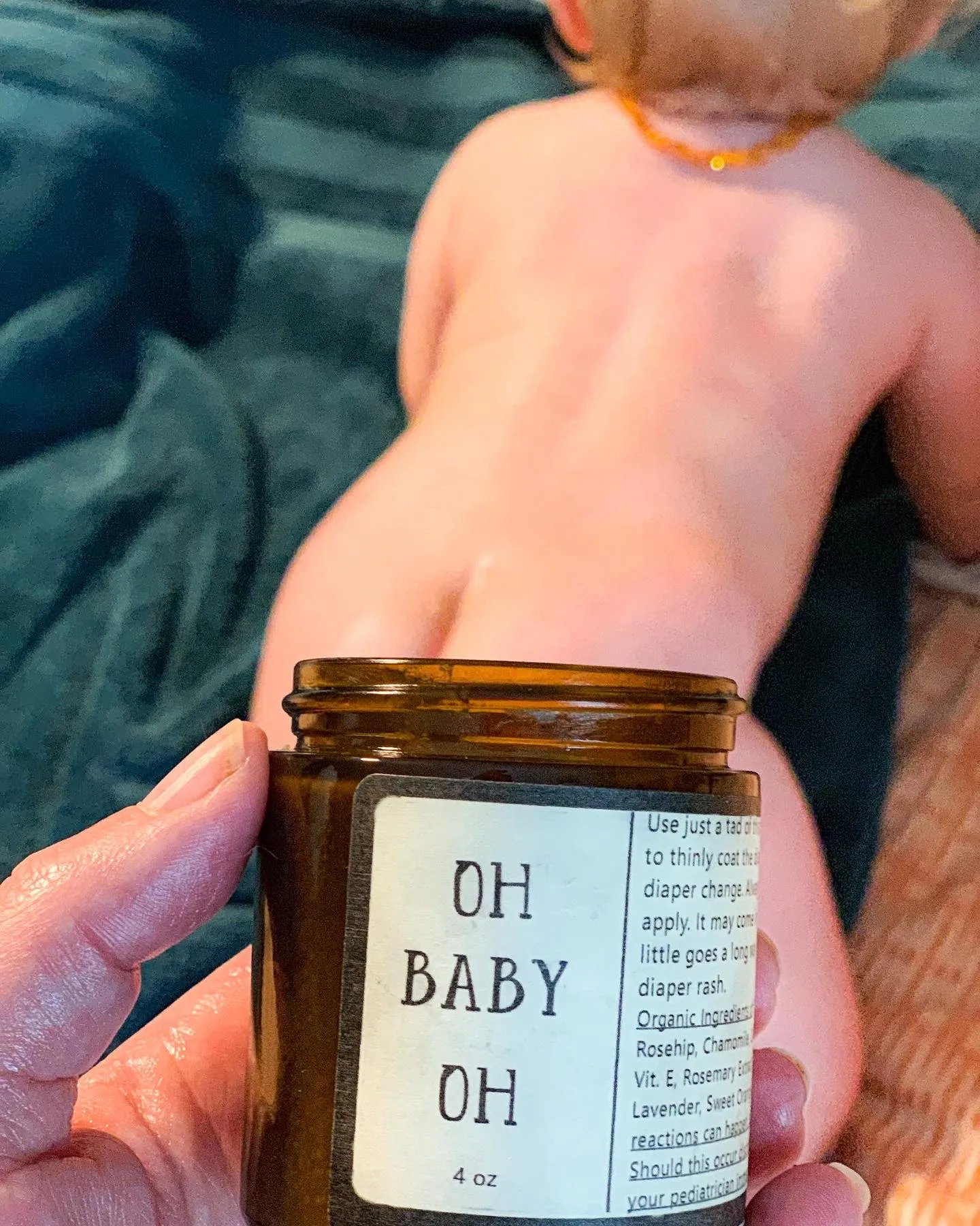 Oh Baby Oh! " What a bum!" Organic Diaper Balm/Chafing/Cracked Skin- to help soothe any bottom (including adults)