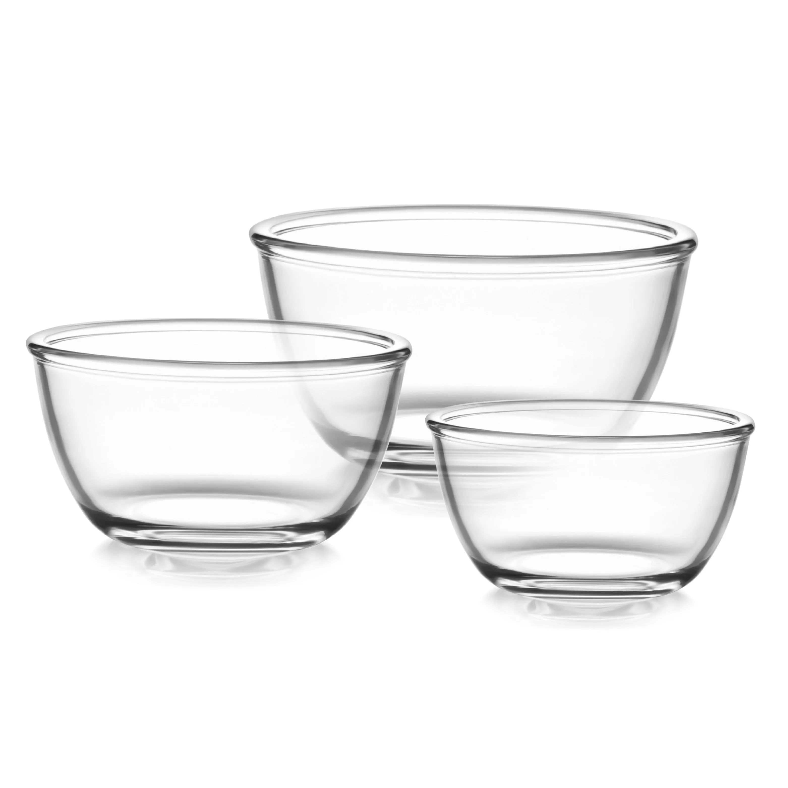Ornella Glass Mixing Bowl Set, Set of 3