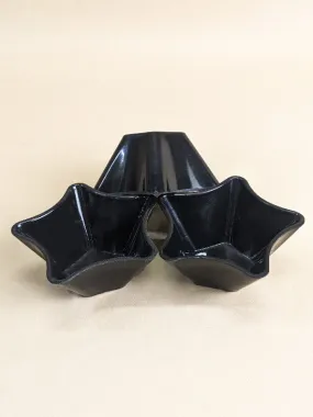 Pack Of 3 Melamine Small Dip Bowls Black MB25