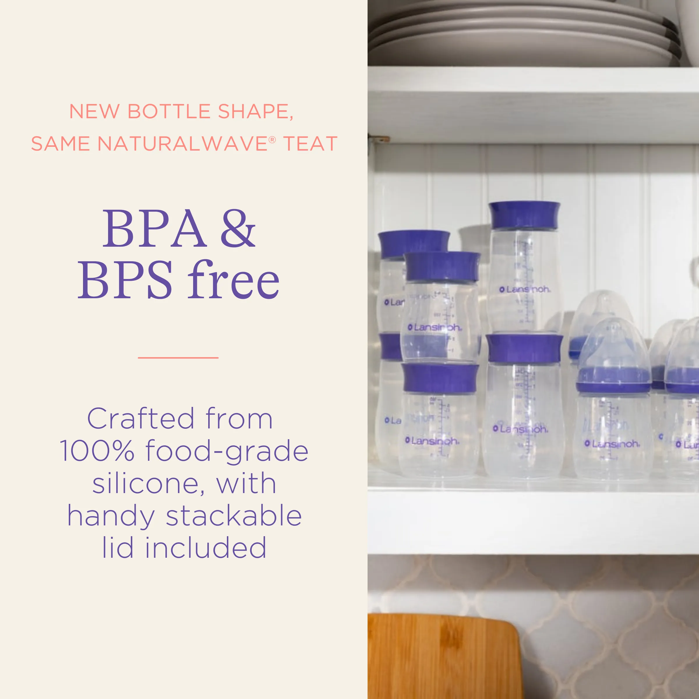 Pack of Baby Feeding Bottles 240ml with NaturalWave® Teat