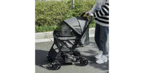 PawHut Pet Stroller Jogger with Reversible Handle and Safety Leash Grey