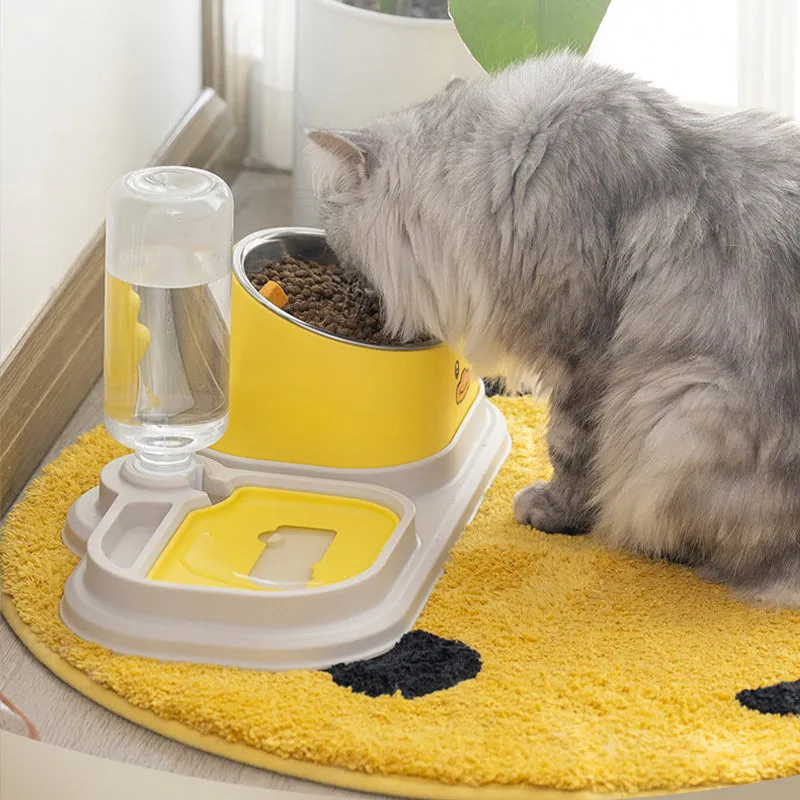 Pet bowl with water dispenser& Slow food mat