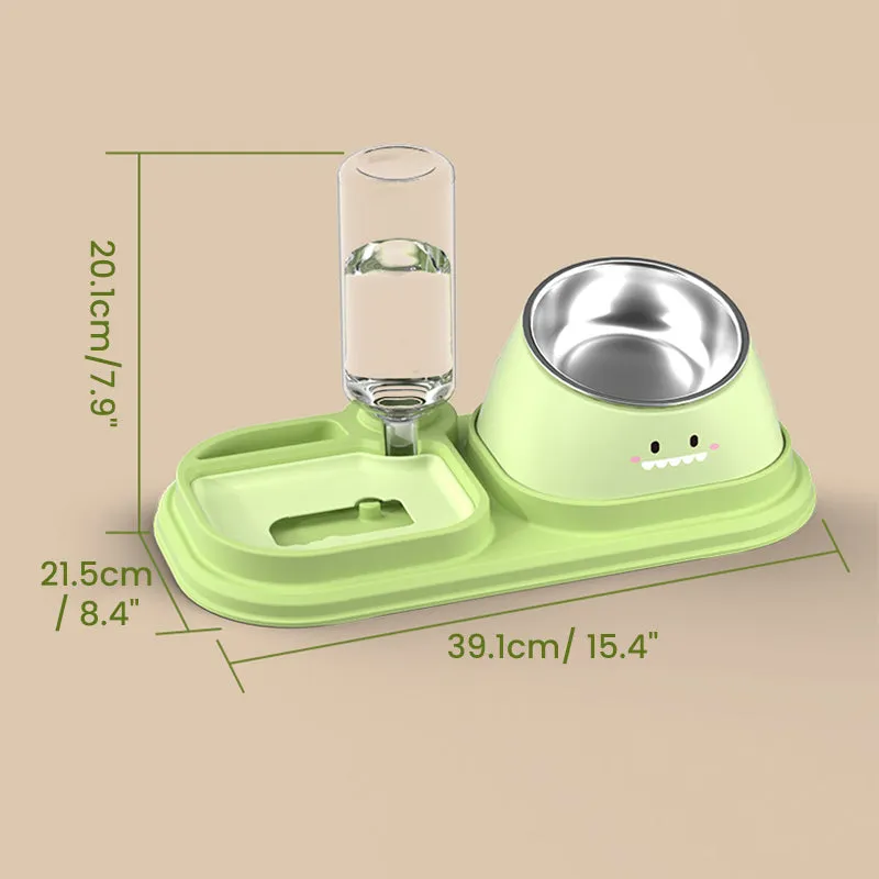 Pet bowl with water dispenser& Slow food mat