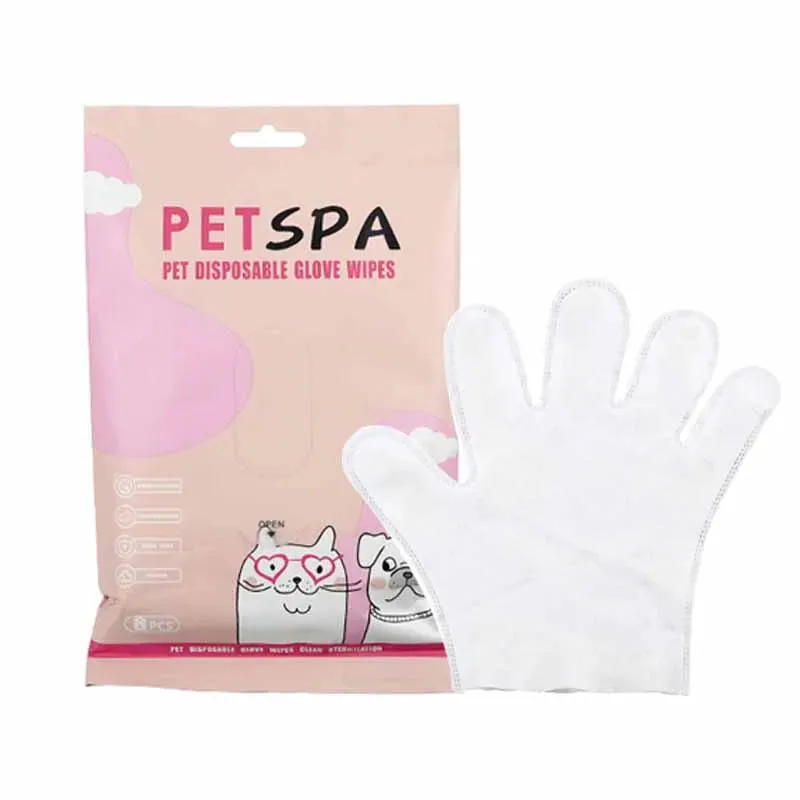 Pet Wipes Dog Cleaning Gloves Spa No-Rinse Deodorant Dry Cleaning Cat Wipes for Dogs and Cats Bath Gloves Cleaning Supplies