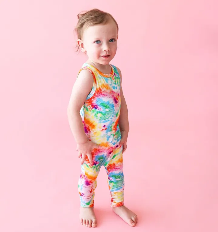 Posh Peanut Totally Dye Racerback Romper