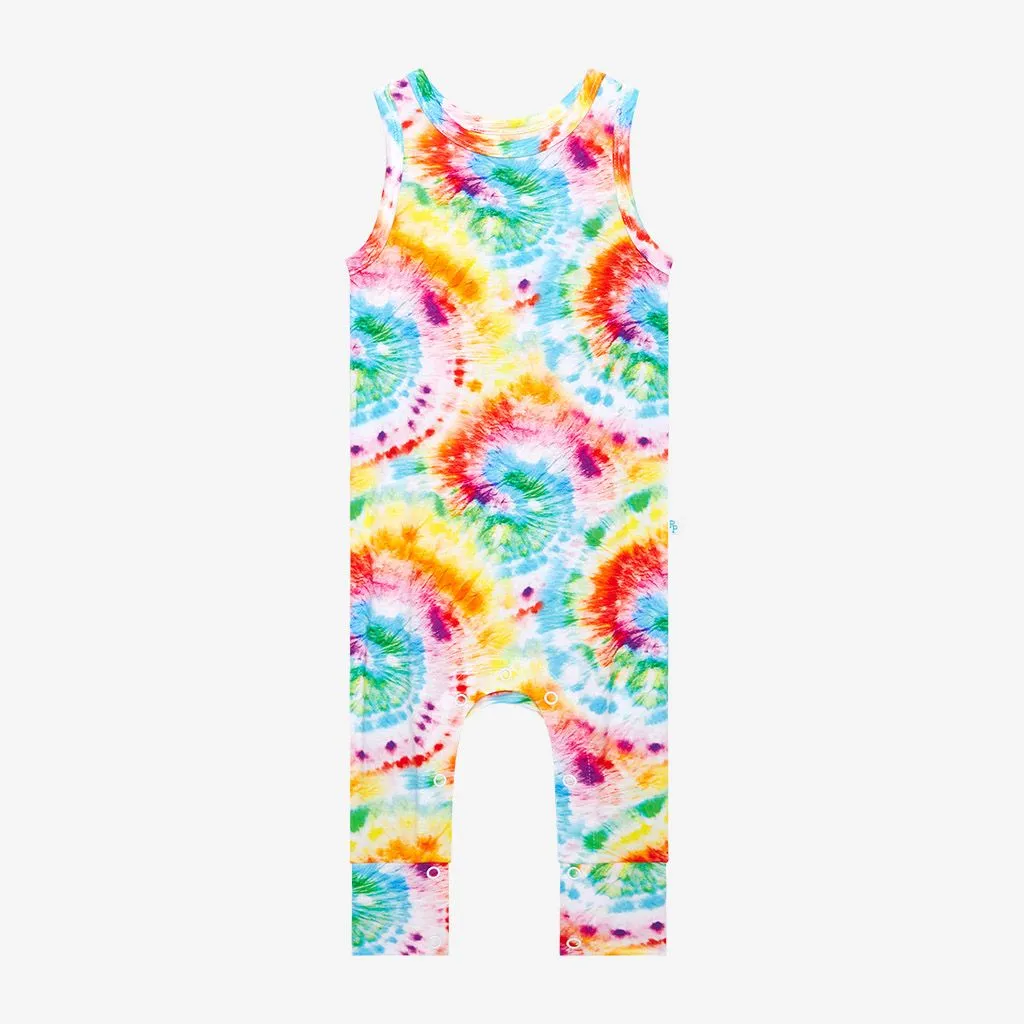 Posh Peanut Totally Dye Racerback Romper