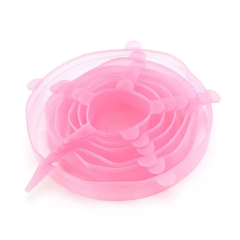 Reusable Silicone Stretch Lids - Pack of 6