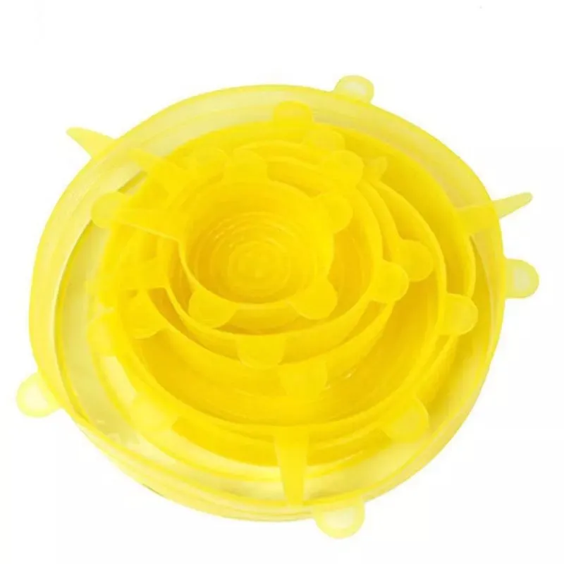 Reusable Silicone Stretch Lids - Pack of 6