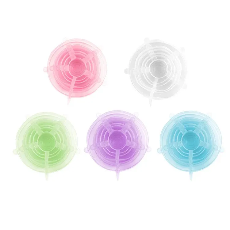 Reusable Silicone Stretch Lids - Pack of 6