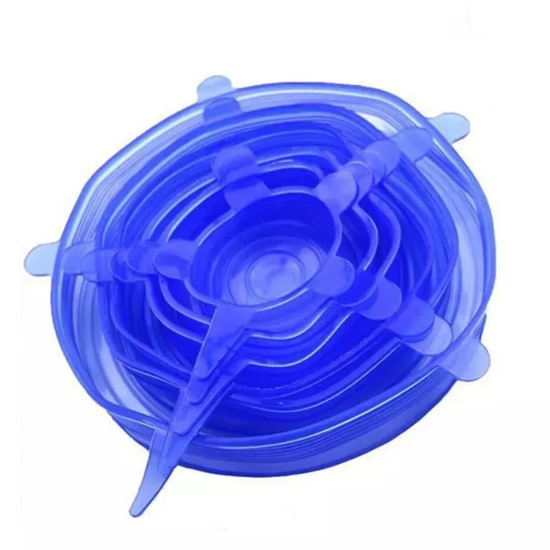 Reusable Silicone Stretch Lids - Pack of 6