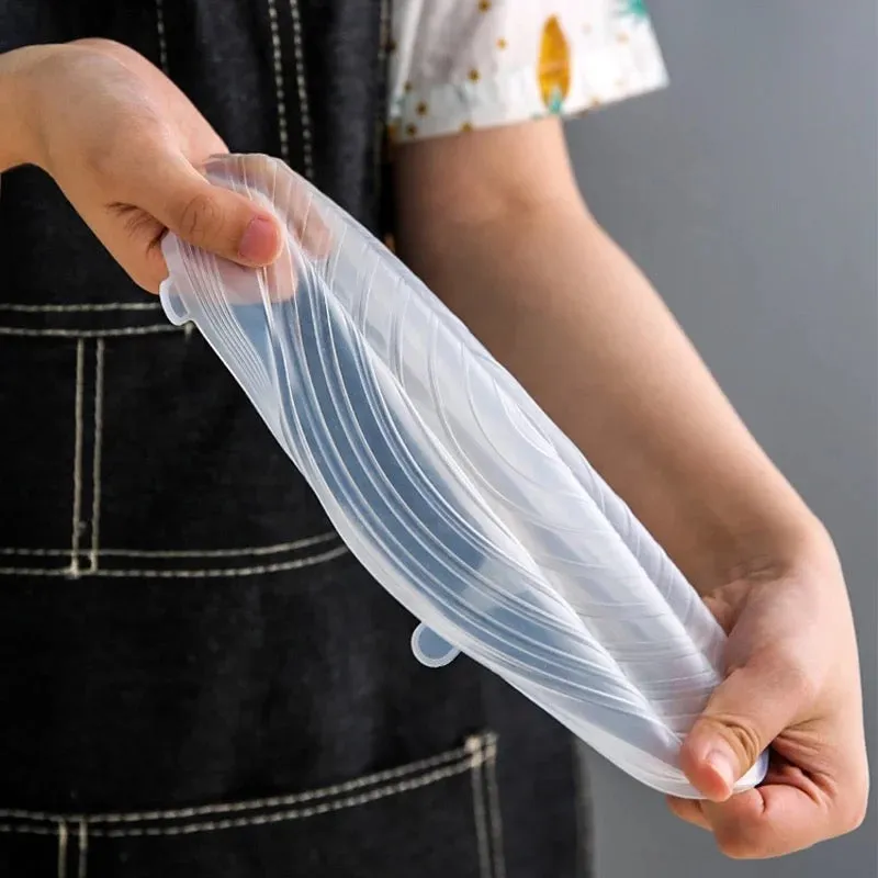 Reusable Silicone Stretch Lids - Pack of 6
