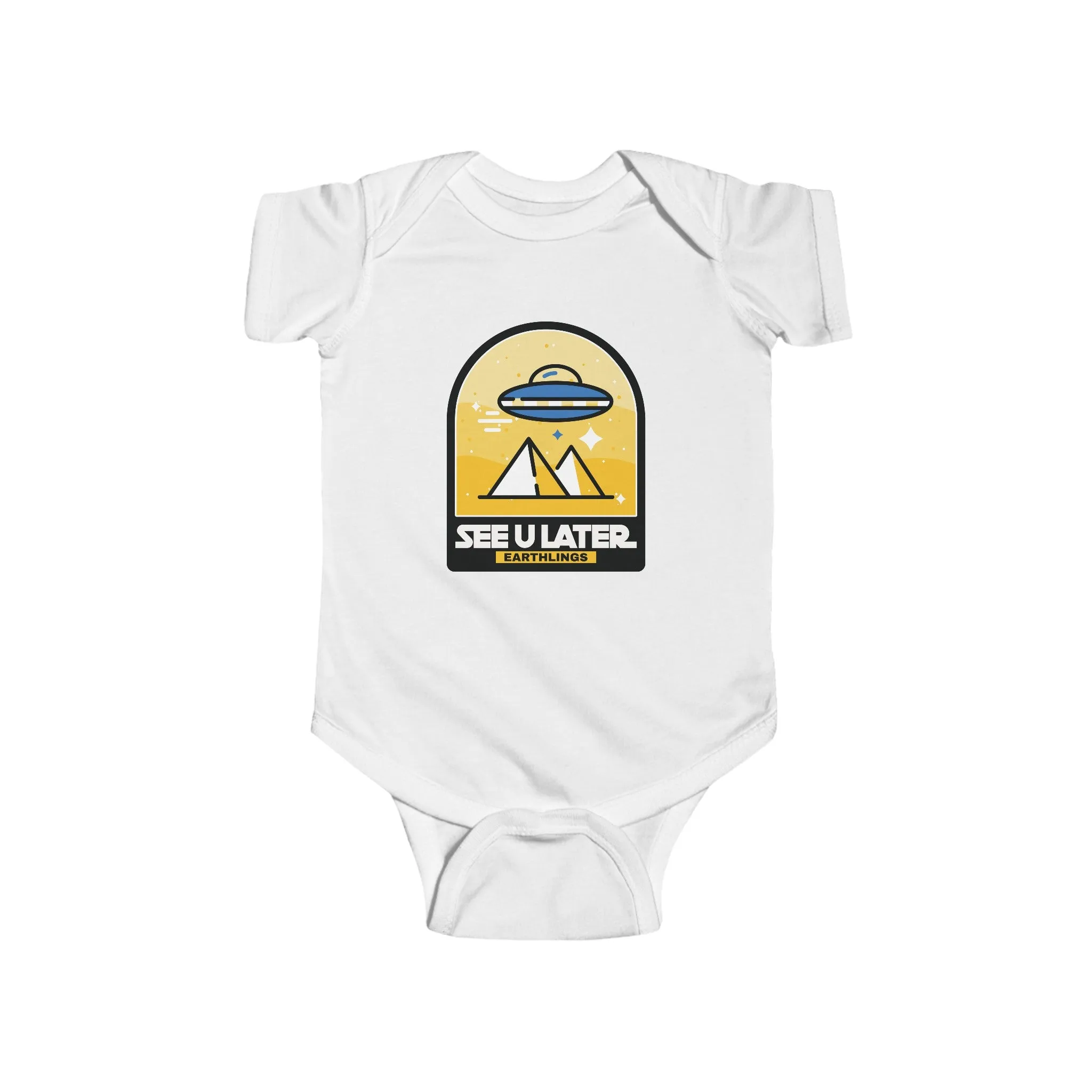 See You Later Eartlings Funny UFO Bodysuit