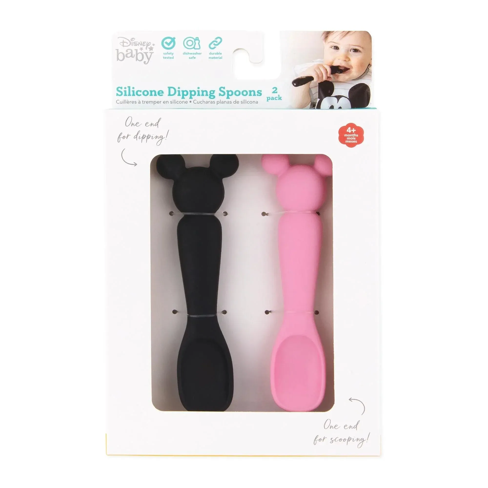 Silicone Dipping Spoons: Minnie Mouse (Black and Pink)