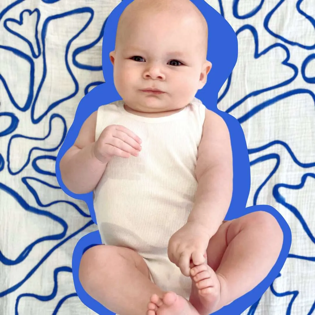 The Laze Organic Cotton Baby Swaddle - Electric