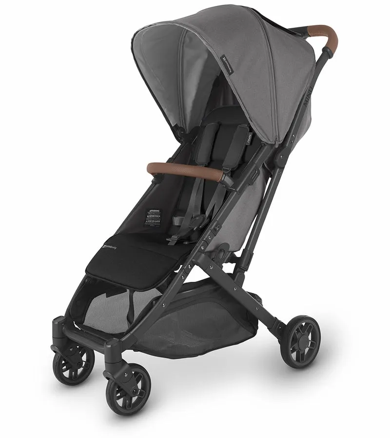 UPPAbaby Minu V2 Compact Stroller - Greyson (Charcoal Melange/Carbon/Saddle Leather)