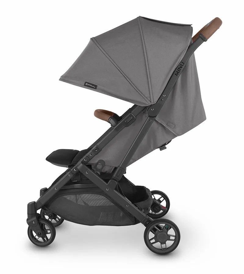 UPPAbaby Minu V2 Compact Stroller - Greyson (Charcoal Melange/Carbon/Saddle Leather)