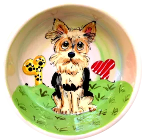 Yorkie Terrier Dog Bowl