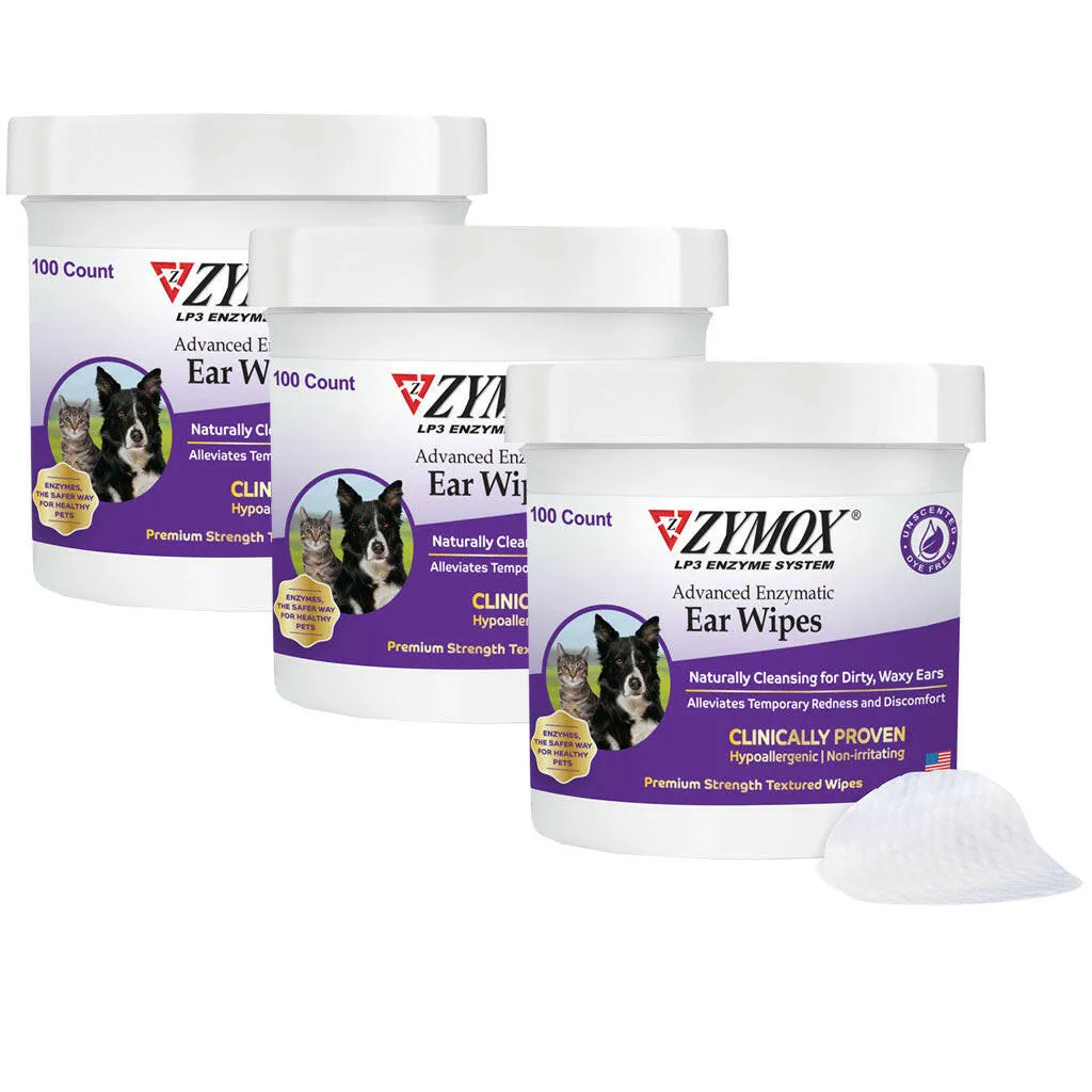 Zymox Advanced Enzymatic Ear Wipes (100 count)